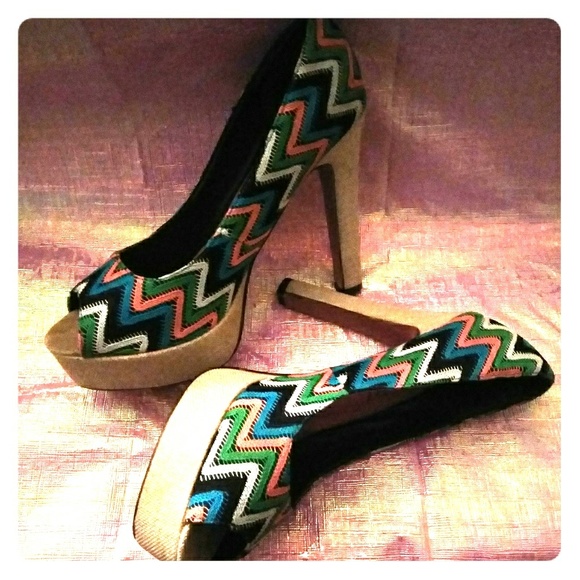 Shoes - Colorful Platform Heels